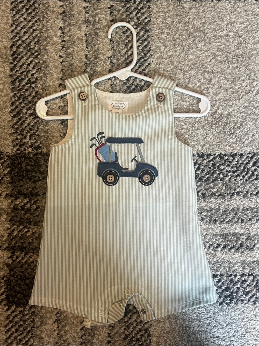 Mud Pie Golf Cart Overall Shortall Romper